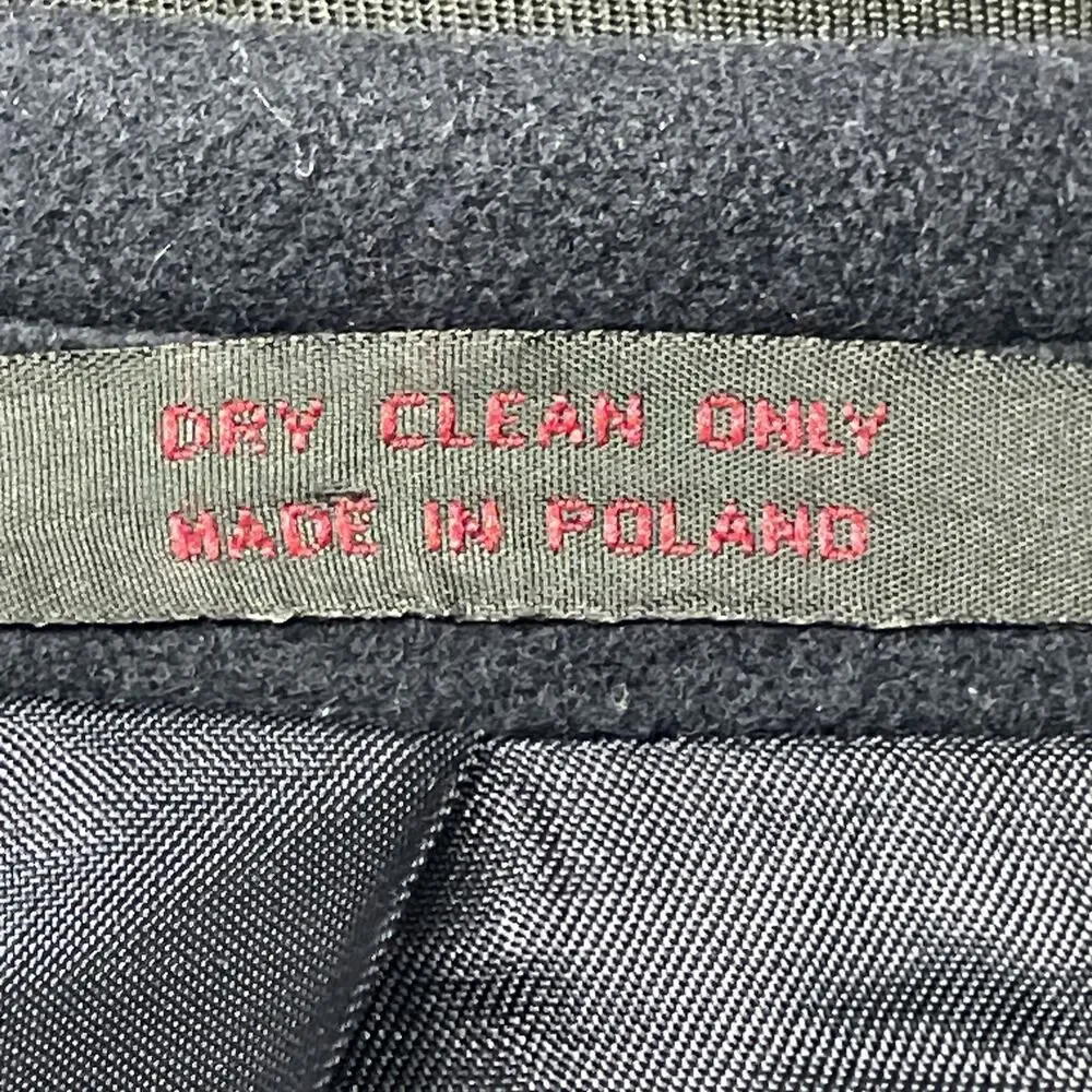 Vtg 90s Jean Paul Germain Paris Mens 44R Wool Like Sport Coat Blazer Navy Poland